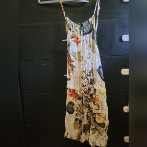 Fall Colored Floral Romper Medium